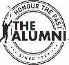 Logo of 'The Alumni' with a silhouette of a person holding a banner and text 'Honour the Past', 'The Alumni', and 'Since 1999'.