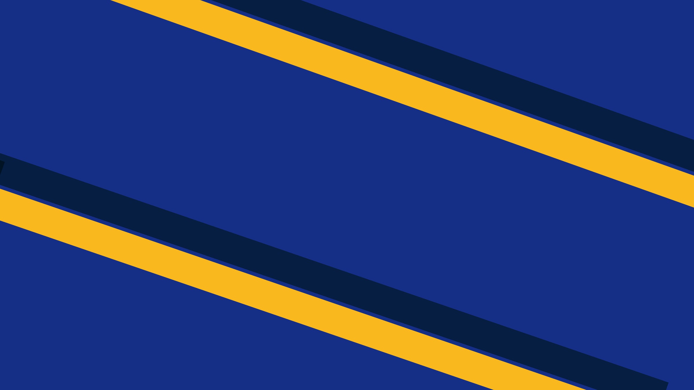Abstract design with a deep blue background and diagonal bands in yellow and dark blue running parallel across the image. The bands create a dynamic, geometric pattern.