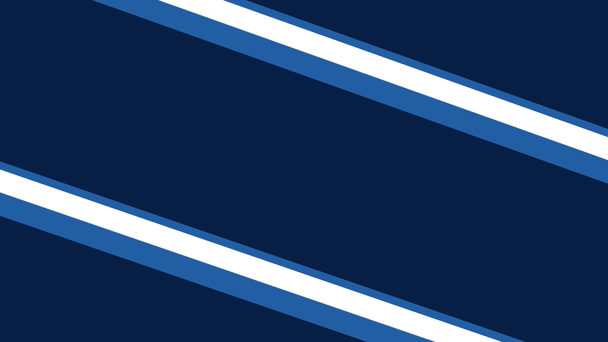 Abstract image with diagonal navy blue and blue stripes, separated by thin white lines, running from the top left to the bottom right across a dark blue background.