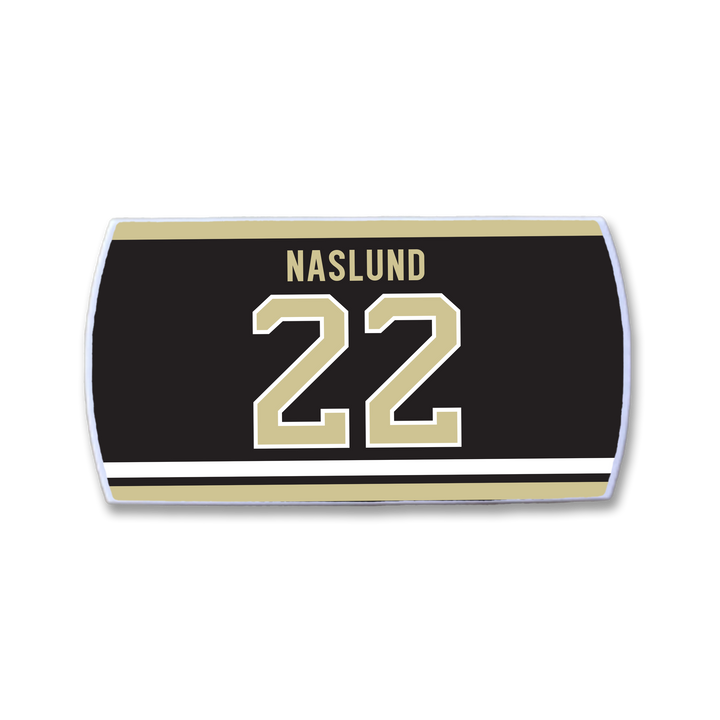 A ZippyBack™ black nameplate with Markus Näslund&